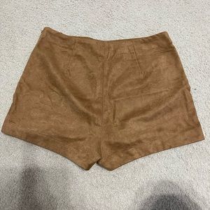 Brown Suede Shorts